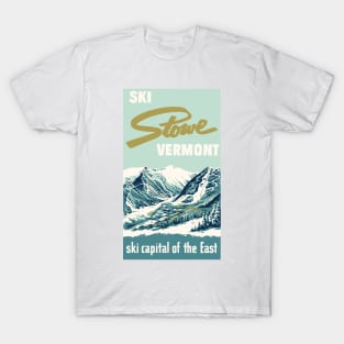 2021 Stowe Vermont Vintage Ski Poster T-Shirt